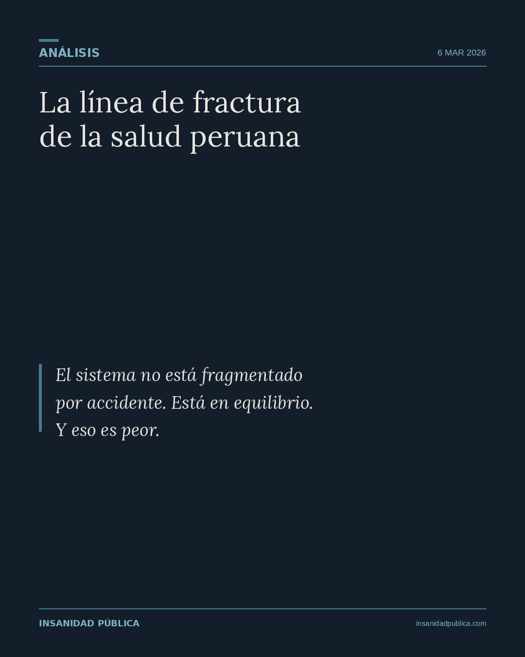 La línea de fractura de la salud peruana