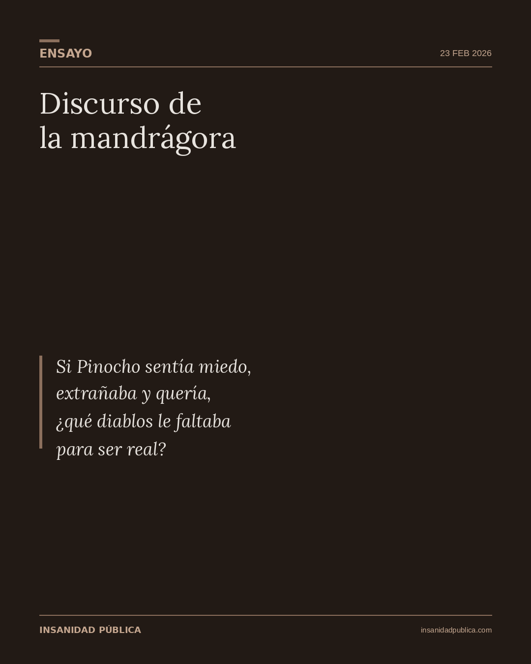 Discurso de la mandrágora