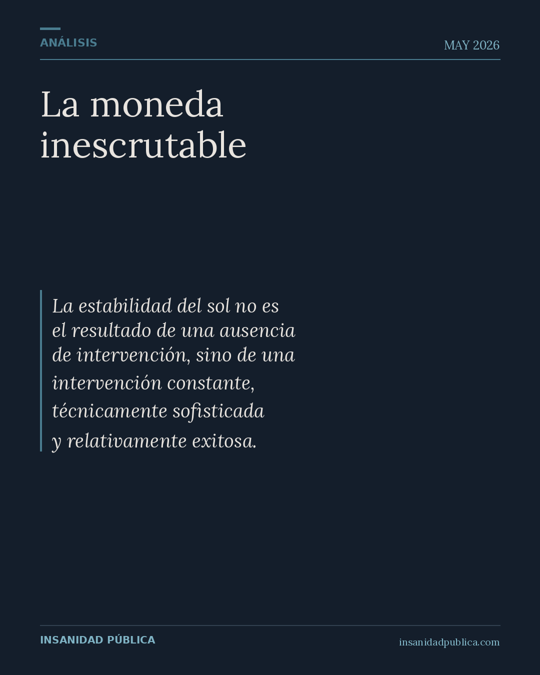 La moneda inescrutable